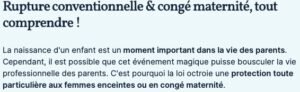 rupture conventionnelle et maternité